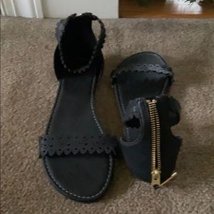 black sandals